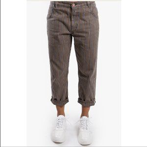 You Must Create YMC XS Geanie Jean Sand/Navy Stripe Jeans NWT